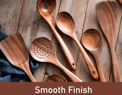 7Pce Teak Wood Kitchen Utensils